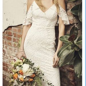 Galina Lace Off Shoulder Wedding Dress NWT